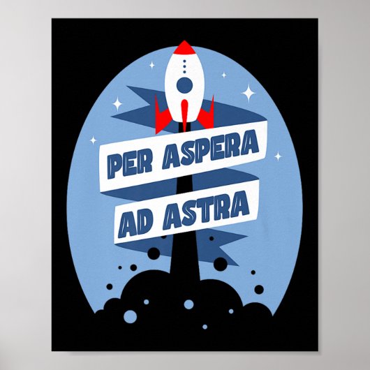 Per Aspera Ad Astra Famous Philosophy Quotes Premi ポスター (正面)