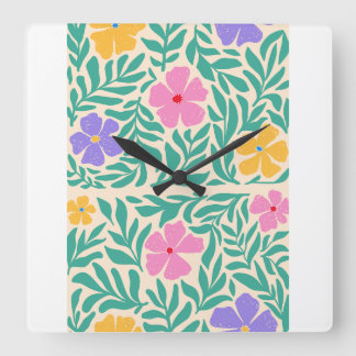  Per clocks  logo flawrs   スクエア壁時計