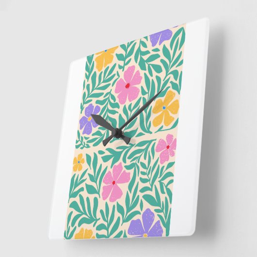  Per clocks  logo flawrs   スクエア壁時計 (傾斜)