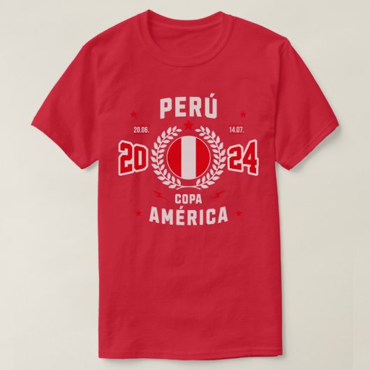 Per Copa America 2024ファンティー情熱とプライド Tシャツ (デザイン正面)