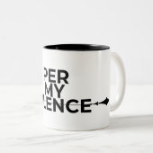 Per My Silence Minimalist Typographic Two-Tone Mug ツートーンマグカップ (正面右)