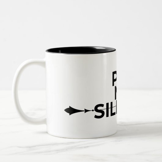 Per My Silence Minimalist Typographic Two-Tone Mug ツートーンマグカップ (左)