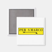 Per San Marco，ヴェネツィア，イタリアン通り標識 マグネット (正面/裏面)