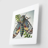 Peraglyphis Insect Top View 270824IREF204 - Waterc スクエア壁時計 (傾斜)