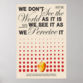 Perception Typography Poster Conceptual Art Print ポスター (正面)