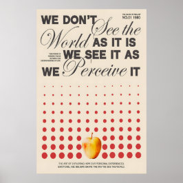 Perception Typography Poster Conceptual Art Print ポスター