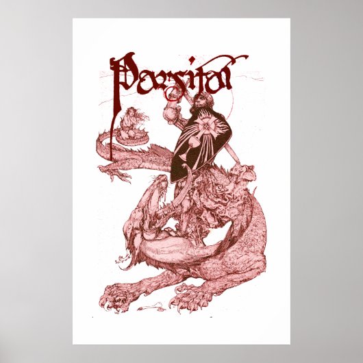 PERCEVAL FIGHTING DRAGON,クエスト聖杯ファンタジー ポスター (正面)