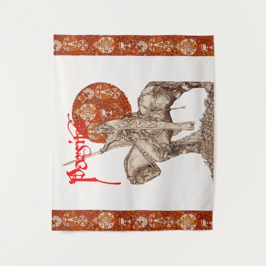 PERCEVAL LEGEND,クエストホーリーグレイルホワイトデータファンタジー タペストリー (正面)