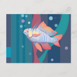 Perch Fish Water Animals Underwater Artポストカード ポストカード