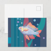 Perch Fish Water Animals Underwater Artポストカード ポストカード (正面/裏面)