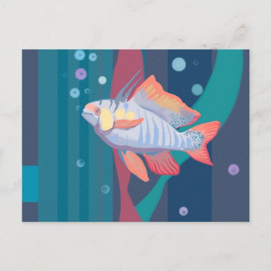 Perch Fish Water Animals Underwater Artポストカード ポストカード (正面)