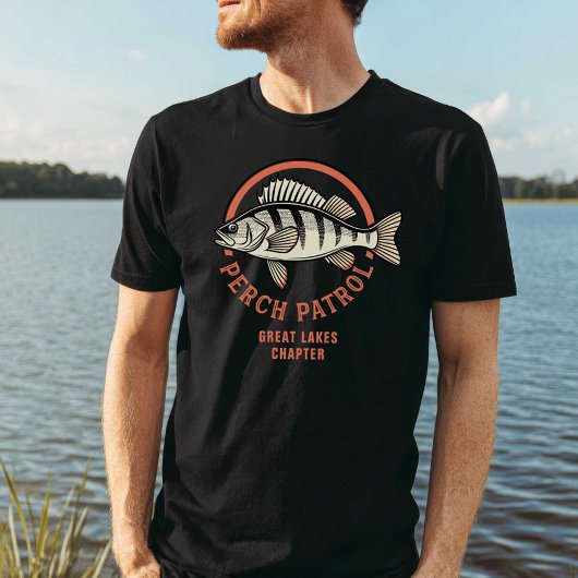 Perch Patrol Great Lakes Freshwater Fishing Tシャツ