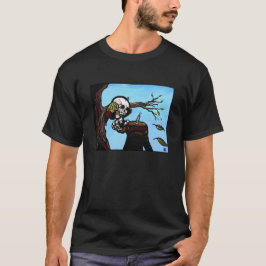 Perched - the original Skullbird painting  Tシャツ