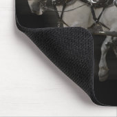 Percheronの灰色のばん馬- 4並んで マウスパッド (コーナー)