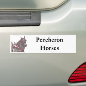 Percheronの馬のバンパーステッカー バンパーステッカー (車上)