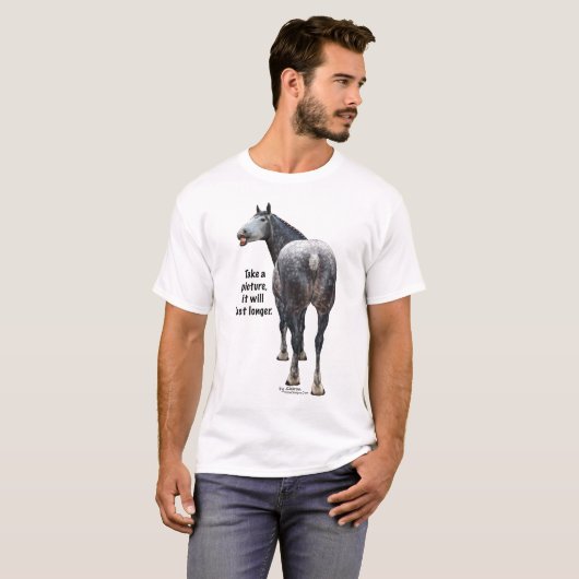 Percheronは写真を撮ります Tシャツ (正面フル)
