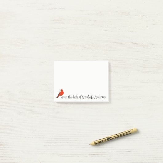Perching(鳥)ショウジョウコウカンチョウPersonalize Post-It Notes ポストイット (デスク上)