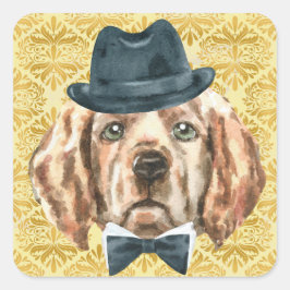 Percival the Lab Stickers スクエアシール