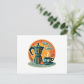 Percolating Memories: Vintage Coffee Moments Postc ポストカード (スタンド正面)