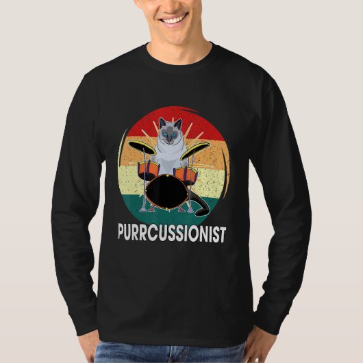 Percussion Drummer Drumming Drums Saying I Kitten  Tシャツ (正面)