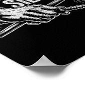 Percussionist Drummer I Destroy Silence Drumming L ポスター (角)