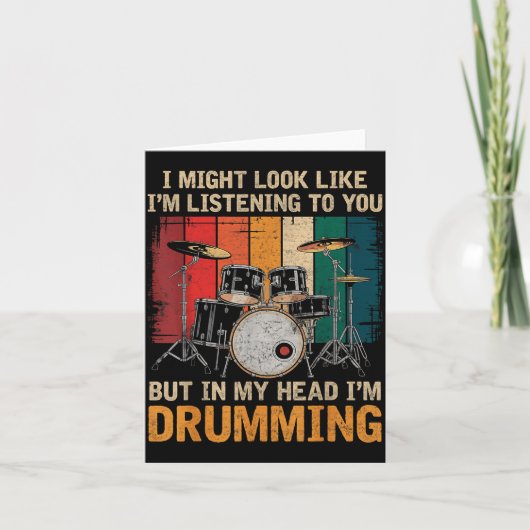 Percussionist Drumming For Drum Set Lover Drummers カード (正面)