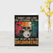 Percussionist Drumming For Drum Set Lover Drummers カード (黄色い花)