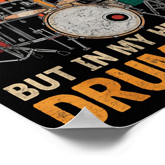 Percussionist Drumming For Drum Set Lover Drummers ポスター (角)