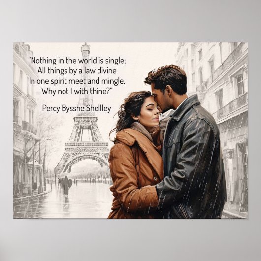 Percy Bysshe Shelley詩~引用文ポスター ポスター (正面)