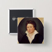 Percy Bysshe Shelley 1819年のポートレート 缶バッジ (正面&裏面)