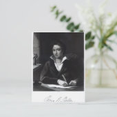 Percy Bysshe Shelley、William Hollによる彫刻 ポストカード (スタンド正面)