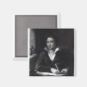 Percy Bysshe Shelley、William Hollによる彫刻 マグネット (正面/裏面)