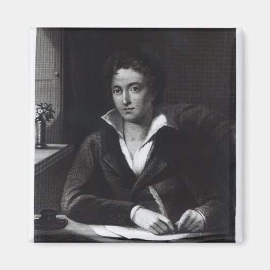 Percy Bysshe Shelley、William Hollによる彫刻 マグネット (正面)