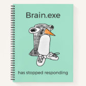 Percy Penguin Brain.exe Has Stopped Notebook ノートブック (正面)