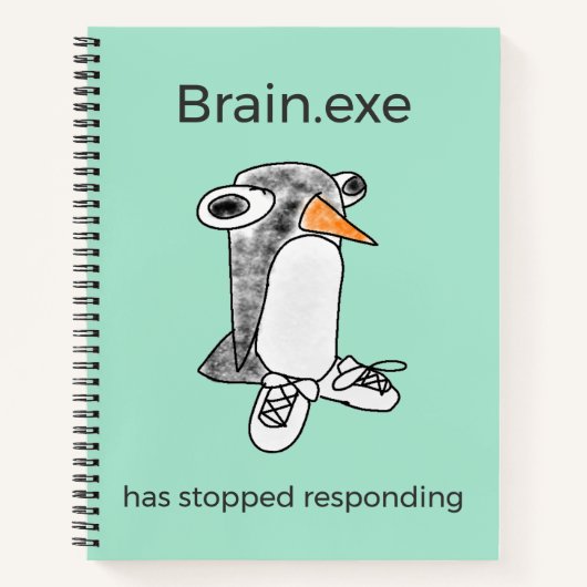 Percy Penguin Brain.exe Has Stopped Notebook ノートブック (正面)