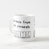 Perdita周期表名mug コーヒーマグカップ (正面左)
