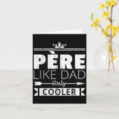 Pere Cooler Funny French Dad Fathers Day Quote カード (黄色い花)