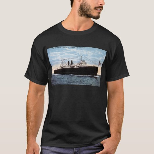 Pere Marquetteのカーフェリー21交差のミシガン湖 Tシャツ (正面)