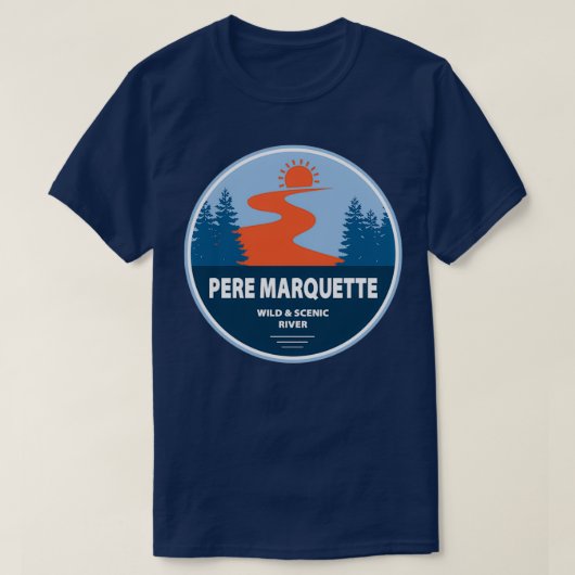 Pere Marquette Wild and Scenic River Tシャツ (デザイン正面)