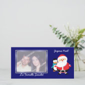 Père NoëlとManchotサンタクロースの献立表の写真 シーズンカード (スタンド正面)