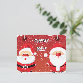 Père Noëlサンタクロースの献立表のpostales シーズンポストカード (スタンド正面)