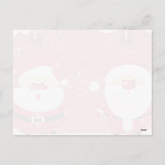 Père Noëlサンタクロースの献立表のpostales シーズンポストカード (裏面)