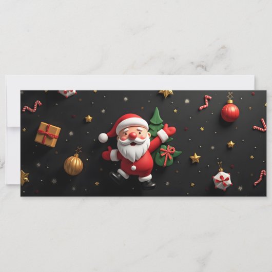 Père noël 3D enfantin et décor de fête (正面)