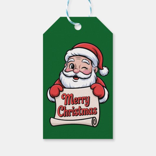 Père Noël Clin d'Œil 🎅 "Merry Christmas" ギフトタグ (裏面)