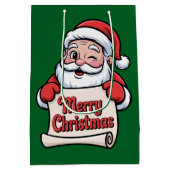 Père Noël Clin d'Œil 🎅 "Merry Christmas" ミディアムペーパーバッグ (裏面)