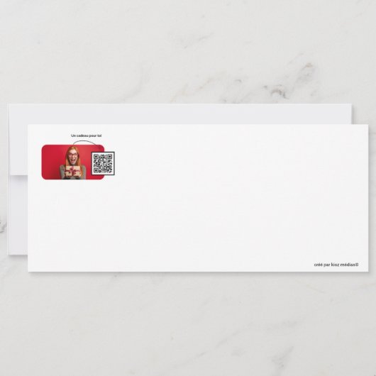 Père noël cool : Carte à QR code surprise (裏面)