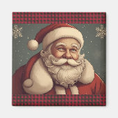 Père Noël vintage et traditionnel マグネット (正面)
