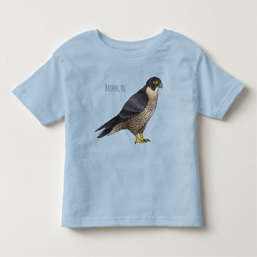 Peregrine falcon bird cartoon illustration  トドラーTシャツ (正面)