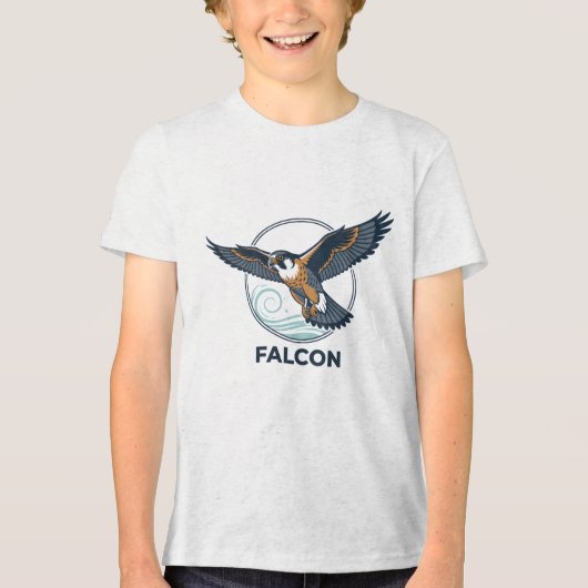 Peregrine falcon   Boys' T-Shirts トライブレンドＴシャツ (正面)