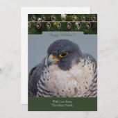 Peregrine Falcon Christmas Card by Debbie Quick シーズンカード (正面/裏面)